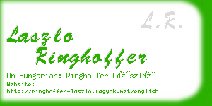laszlo ringhoffer business card